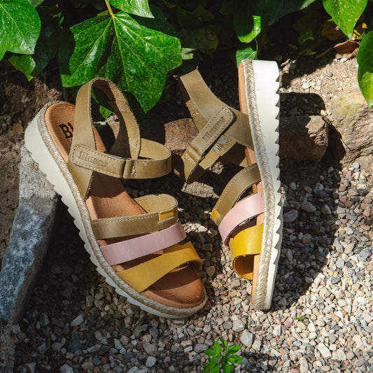 Sandalia Plana Mujer Vega Pastel
