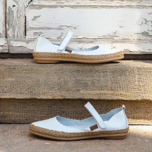 Sandalia Plana Mujer Olga Blanco