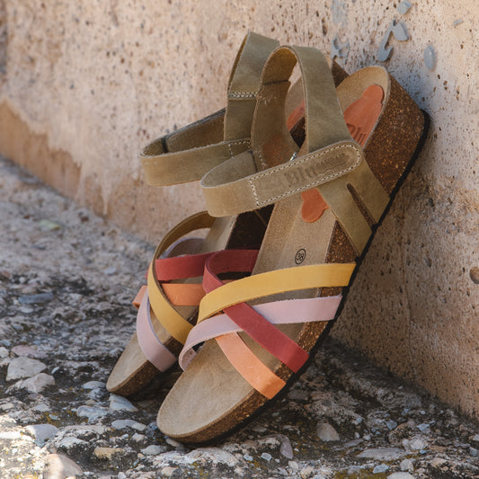 Sandalia Plana Mujer Estela Mutlicolor