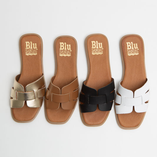 Sandalia Plana Mujer Abril Cuero
