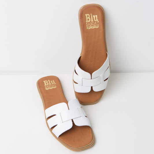 Sandalia Plana Mujer Abril Blanco