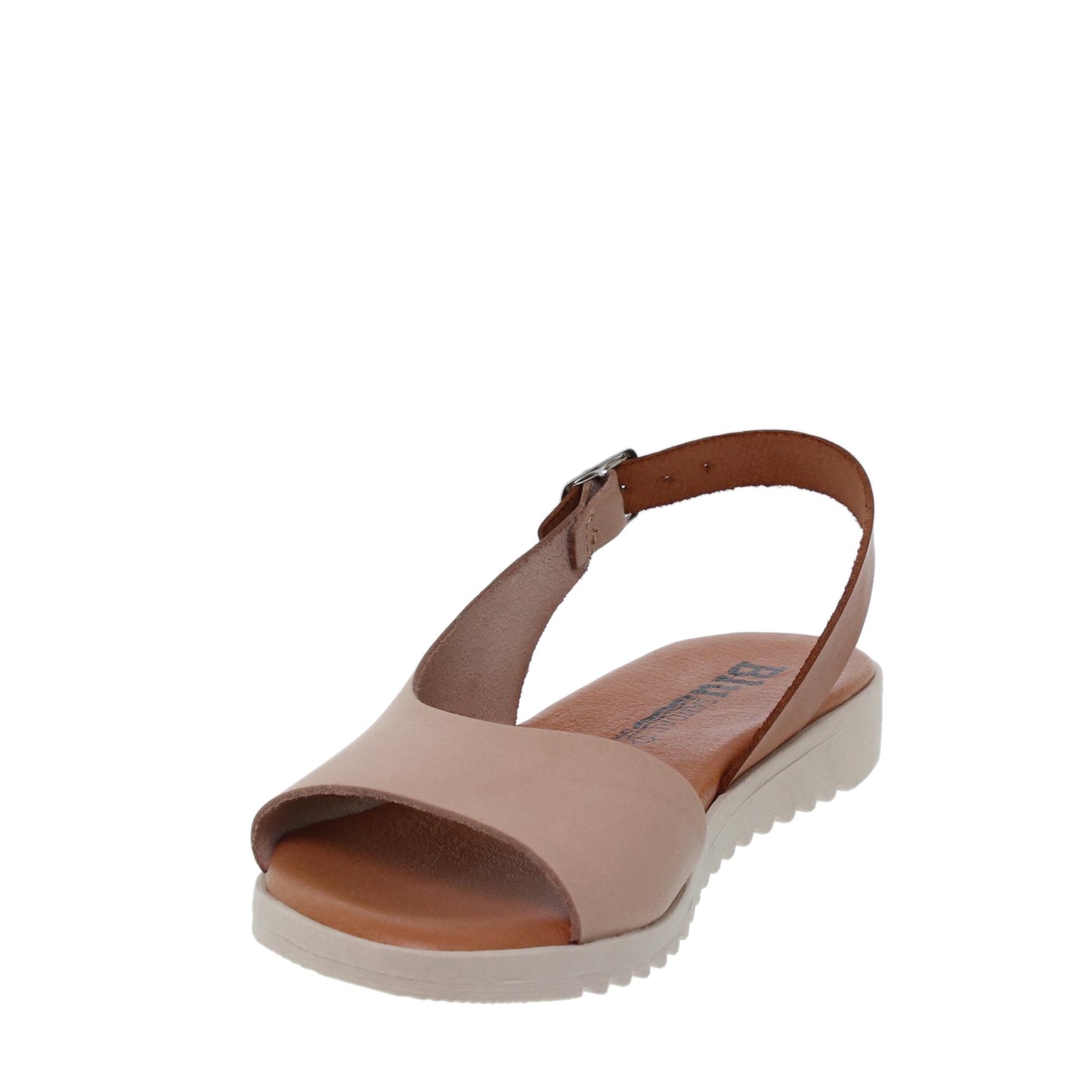 Sandalia plana mujer piel beige Kunzita