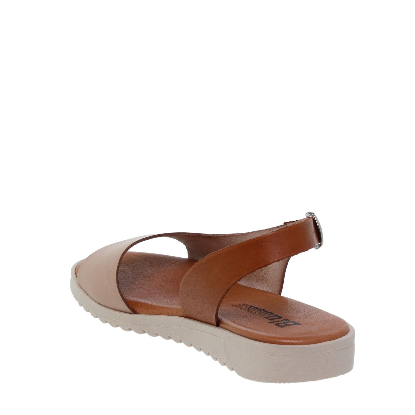 Sandalia plana mujer piel beige Kunzita