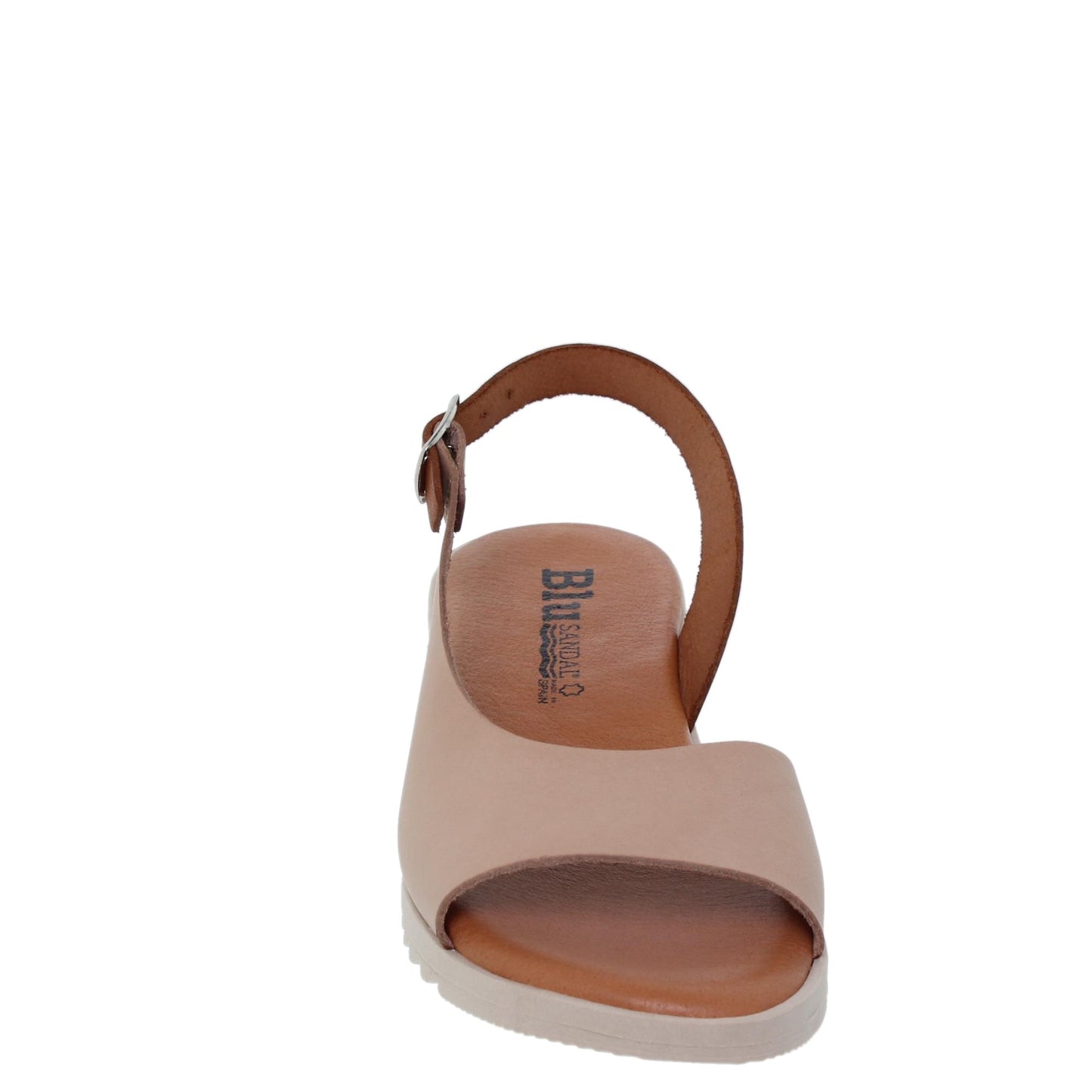 Sandalia plana mujer piel beige Kunzita