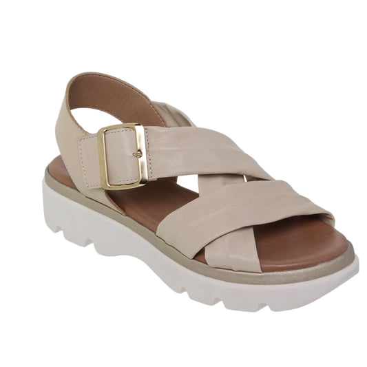 Sandalia Plana Mujer Leire Beig