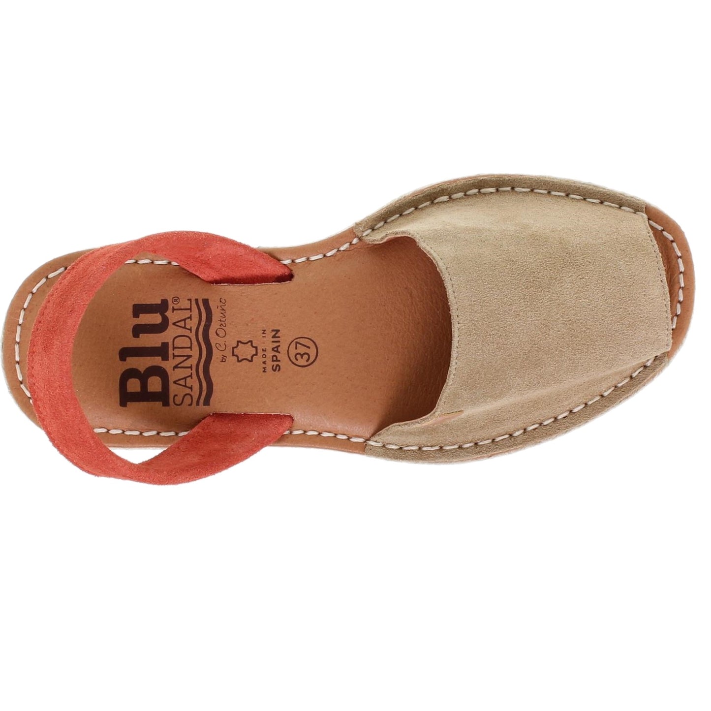 Abarcas Sandalia Menorquinas Mujer piel Beige Calma