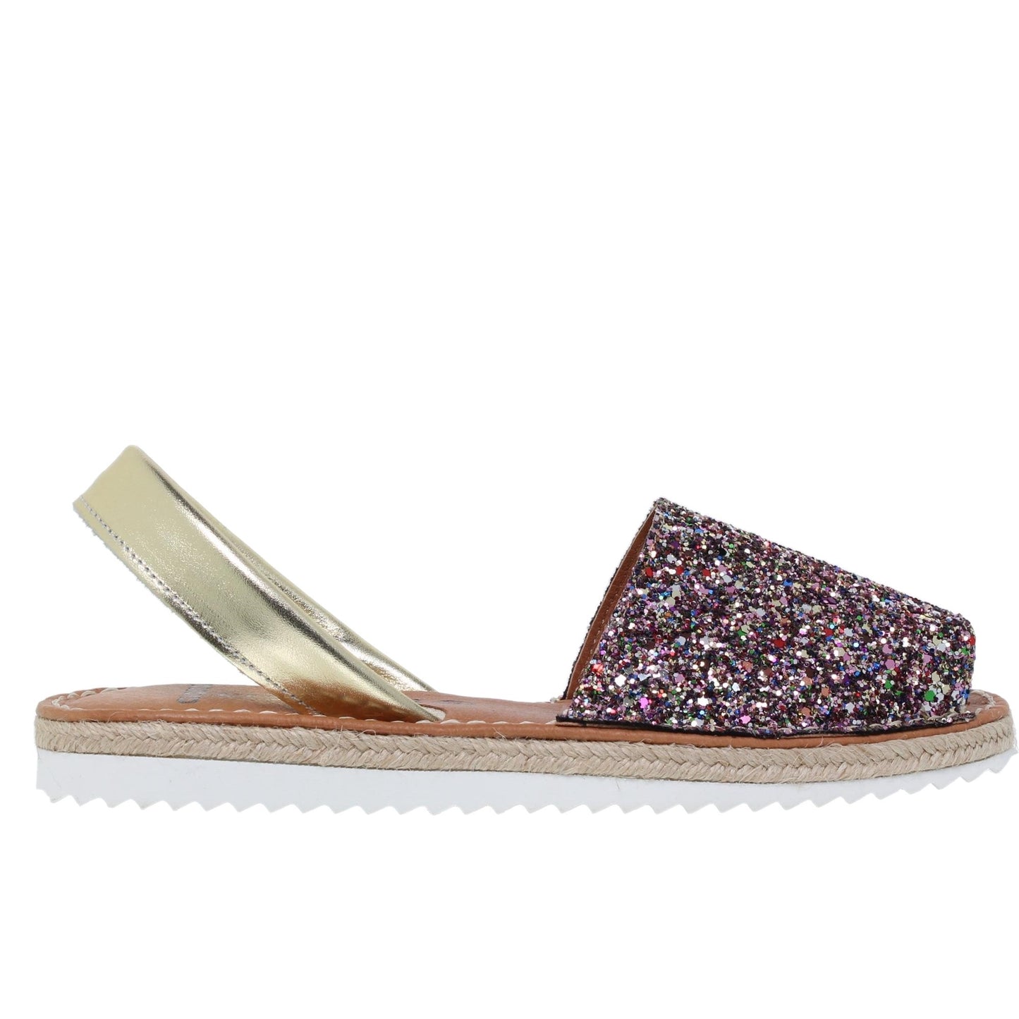Abarcas menorquinas planas mujer glitter Martina
