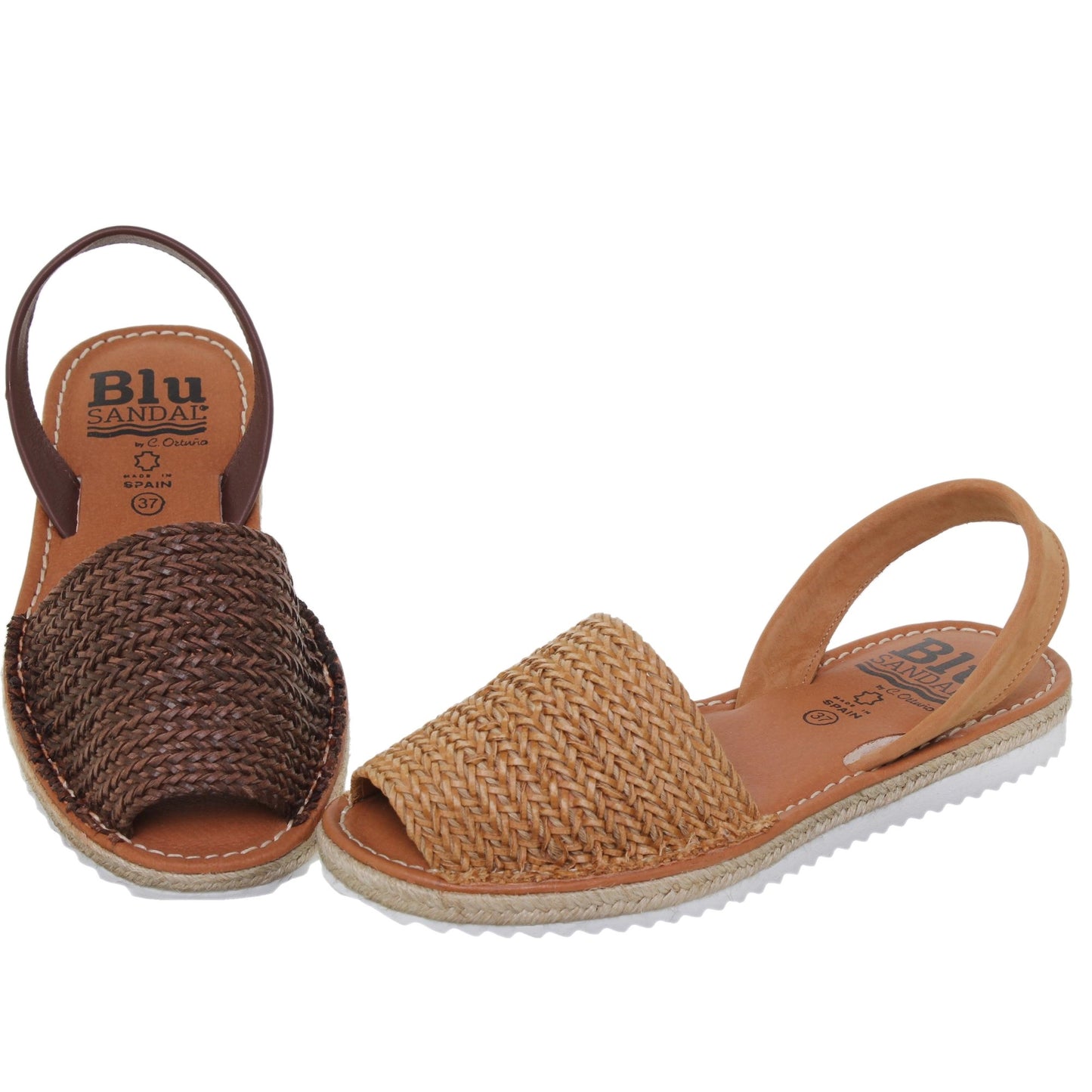 Abarcas menorquinas planas mujer piel marrón Vera