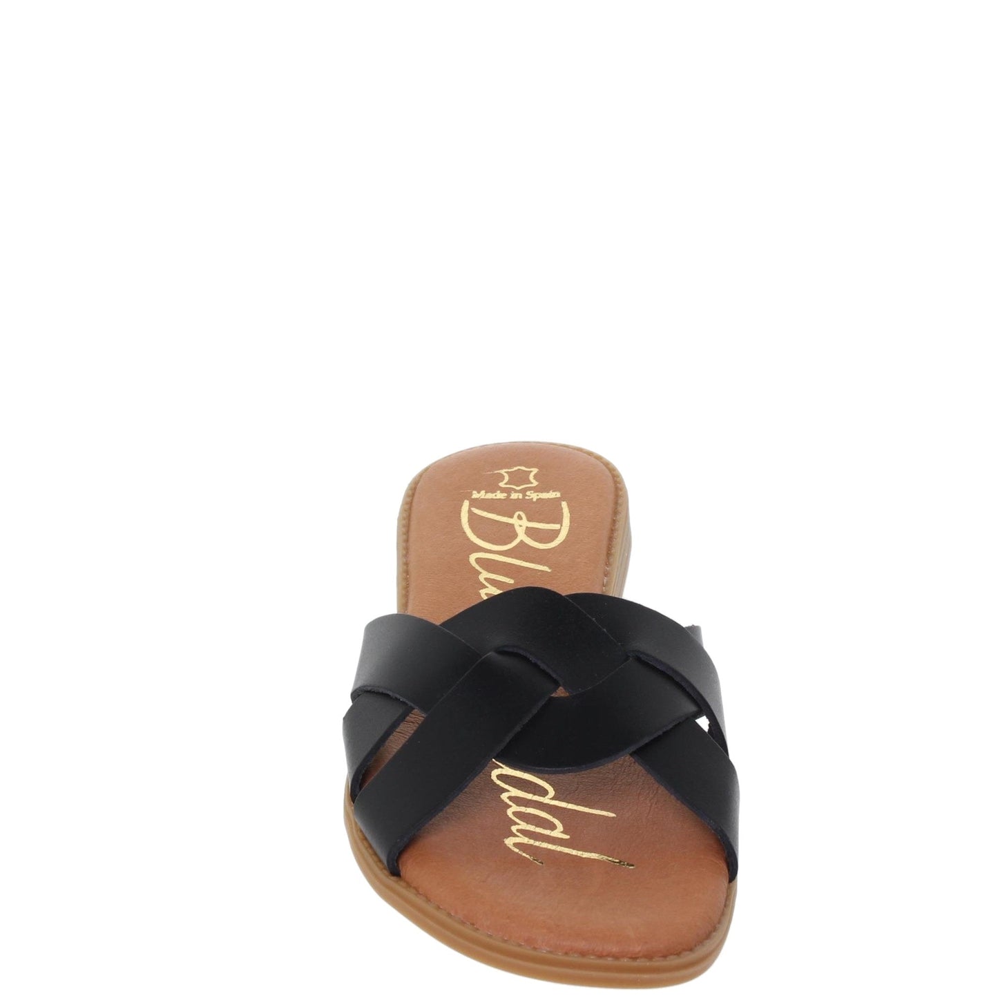 Sandalia plana mujer piel negro Blair