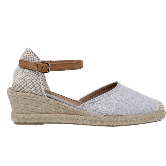 Sandalia Plana Alpargata Mujer Filipa Plata