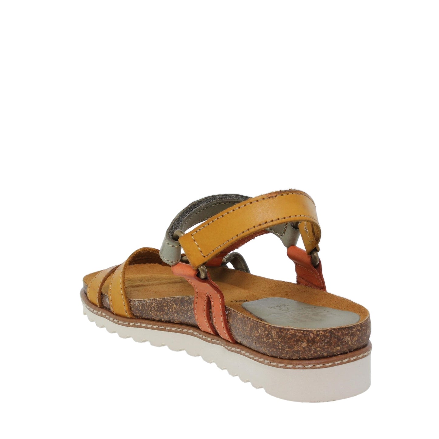Sandalias planas mujer piel multicolor Citrino