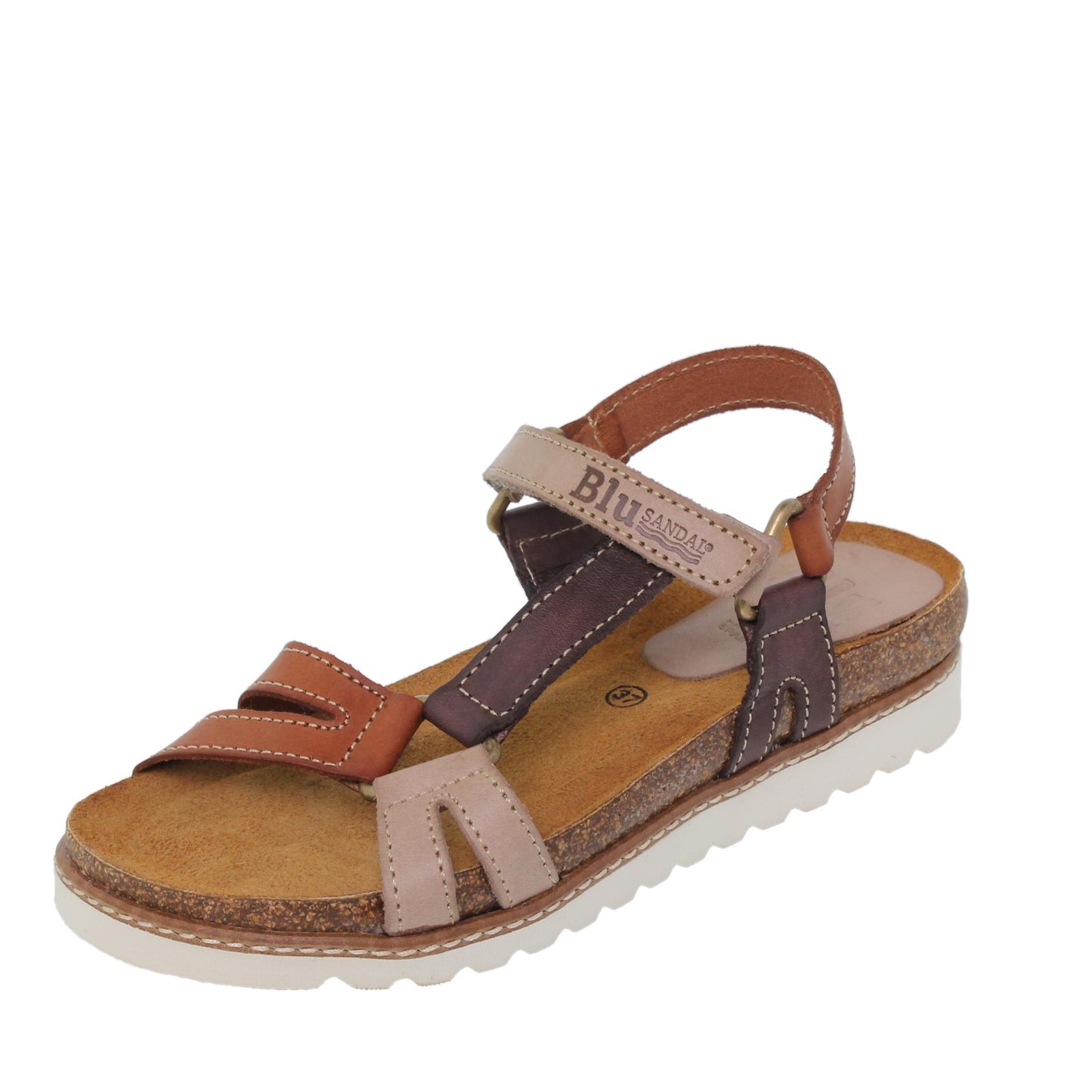 Sandalias deportivas mujer piel multicuero Citrino