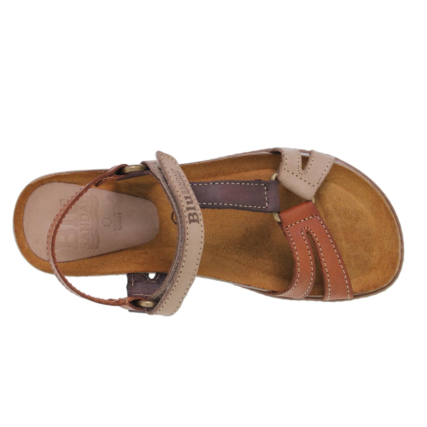 Sandalias deportivas mujer piel multicuero Citrino