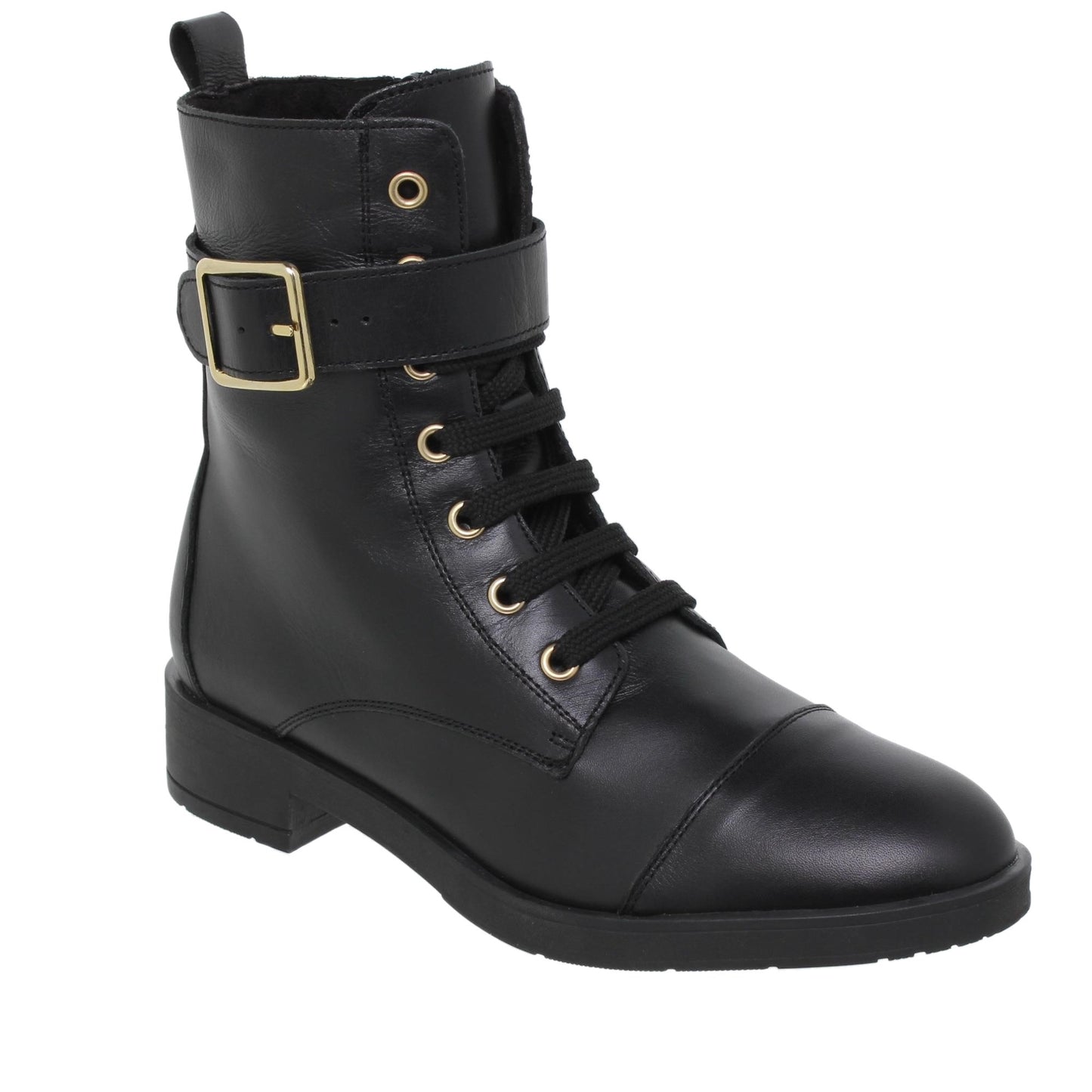 Botas Militares Mujer Sally Negro