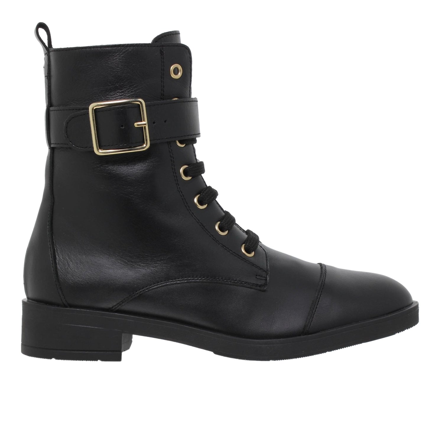 Botas Militares Mujer Sally Negro
