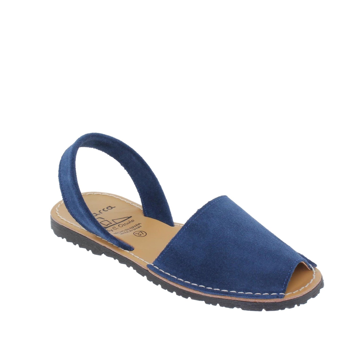 Abarcas Sandalia Menorquinas Mujer piel Azul Marina