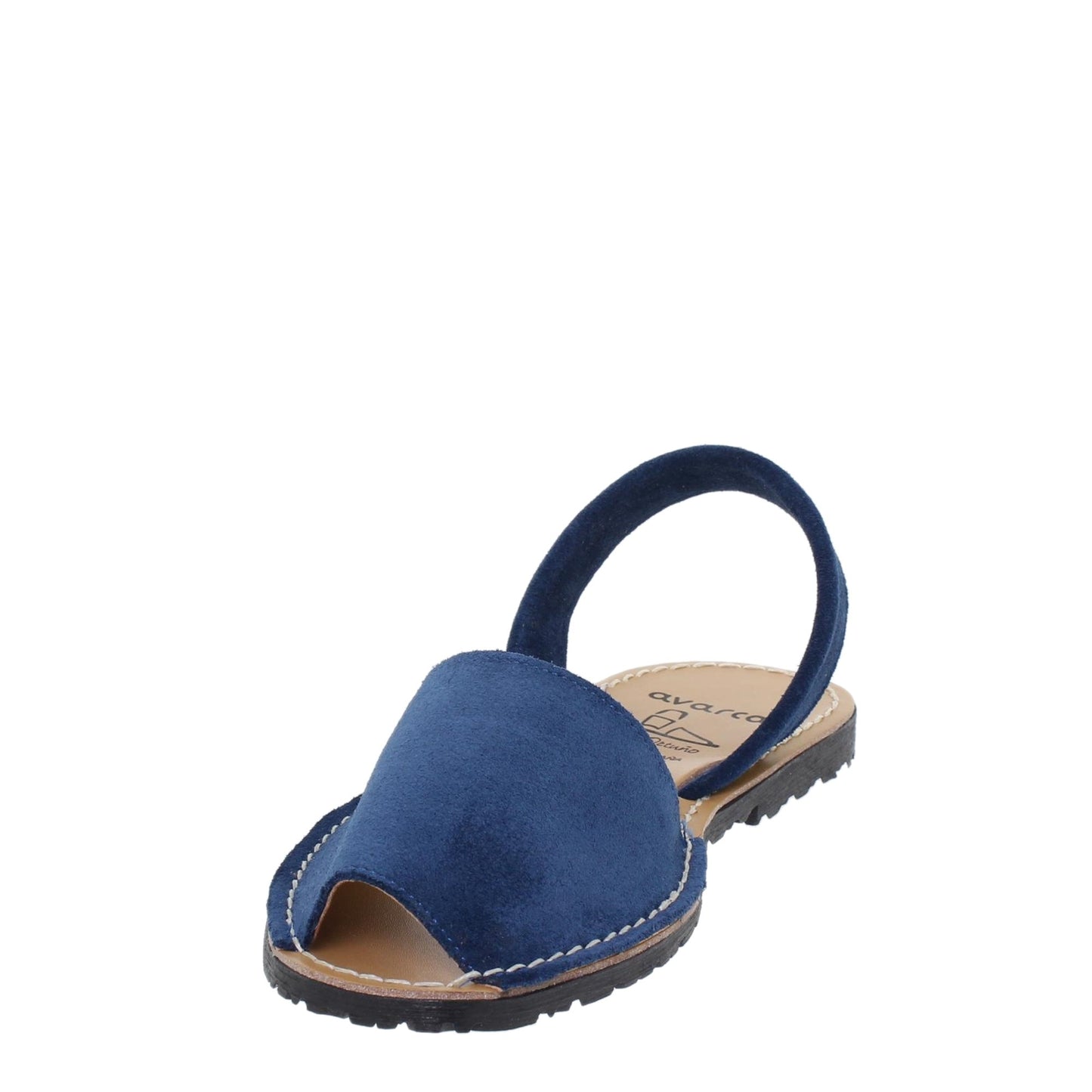 Abarcas Sandalia Menorquinas Mujer piel Azul Marina