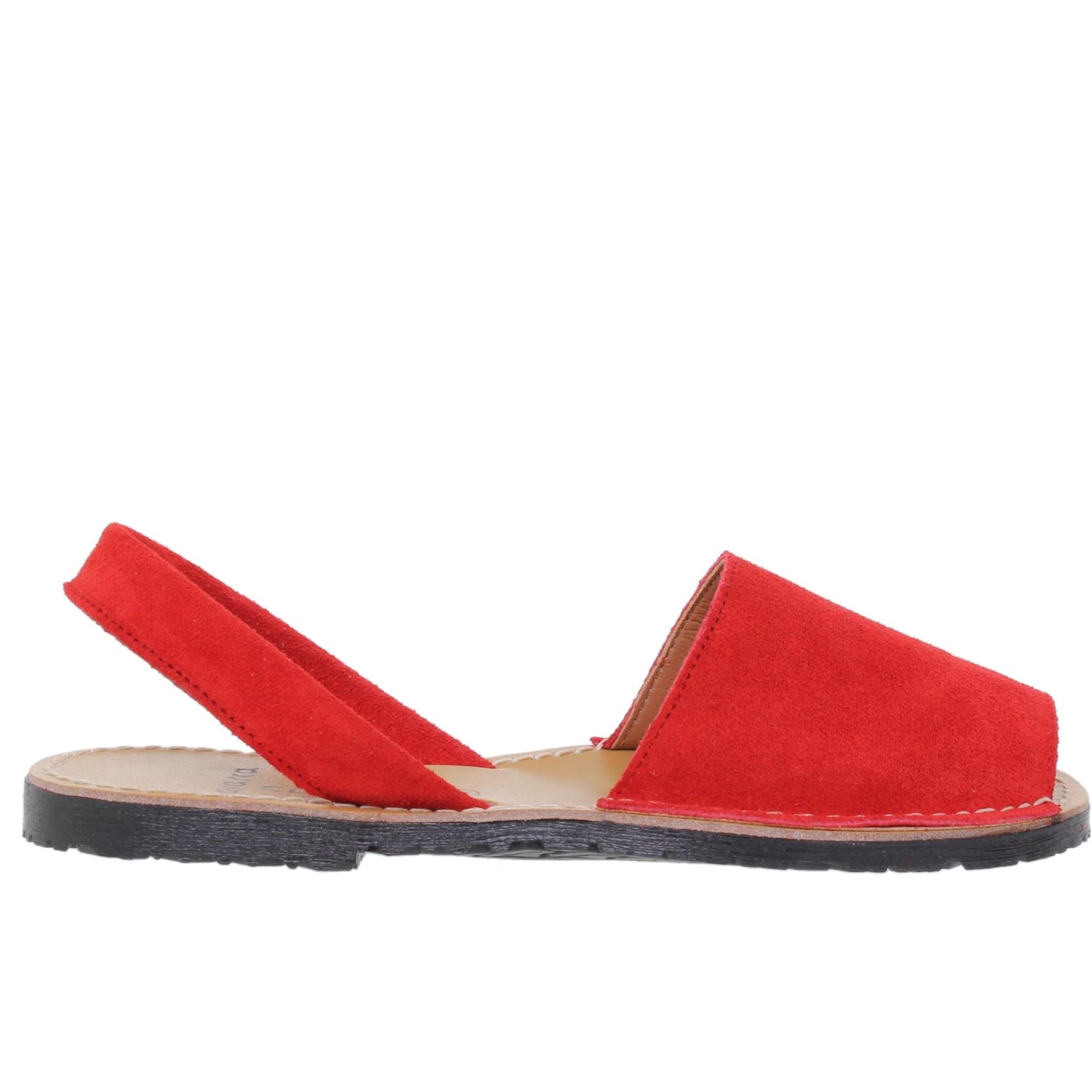Abarcas Sandalia Menorquinas Mujer piel Rojo Marina