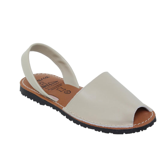 Abarcas Sandalia Menorquinas Mujer piel Beig Cleo