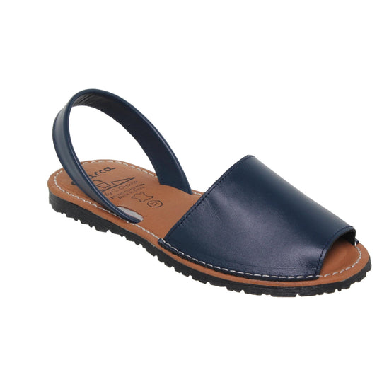 Abarcas Sandalia Menorquinas Mujer piel Marino Cleo