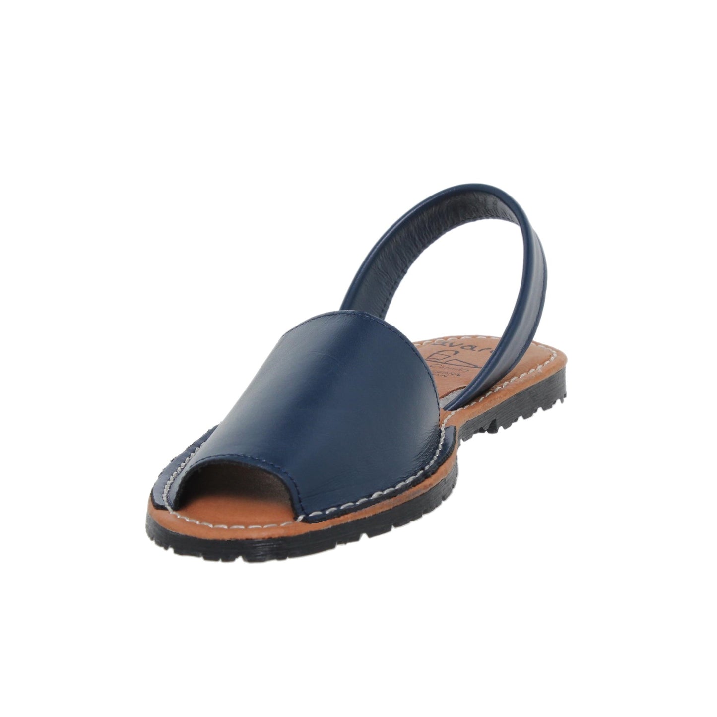Abarcas Sandalia Menorquinas Mujer piel Marino Cleo