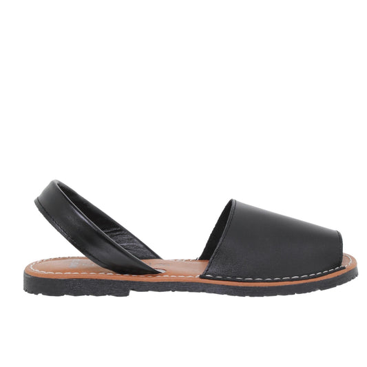 Abarcas Sandalia Menorquinas Mujer piel Negro Cleo