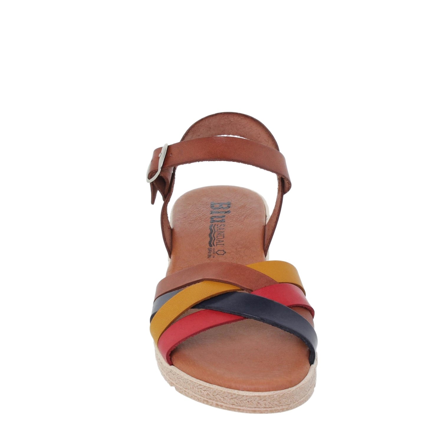 Sandalia plana mujer piel multicolor Tanzanita