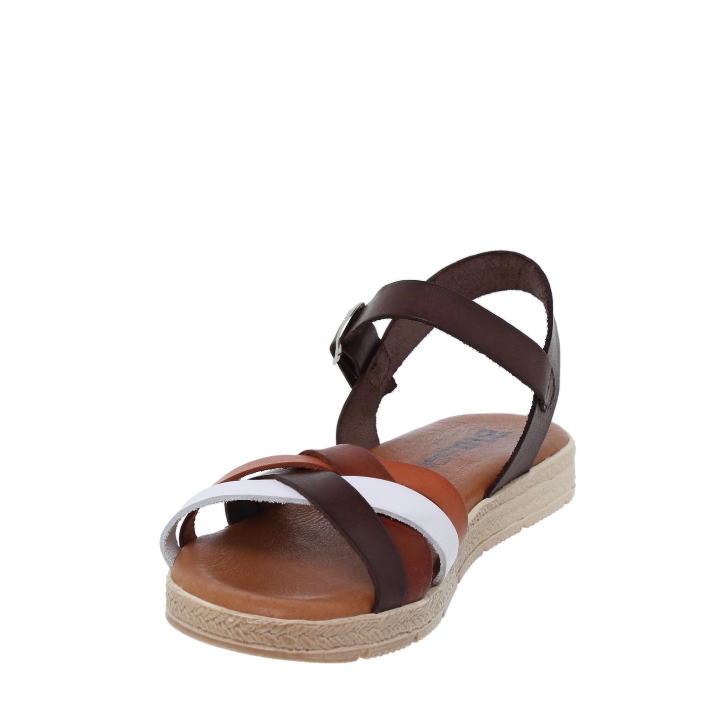 Sandalias planas mujer piel multicuero Tanzanita
