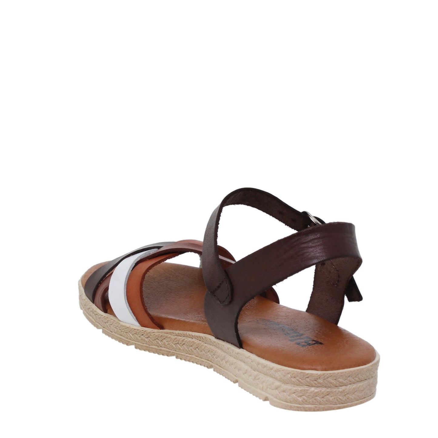Sandalias planas mujer piel multicuero Tanzanita