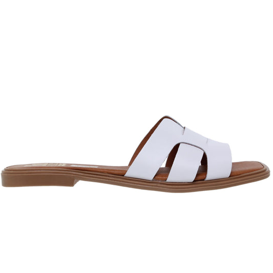 Sandalia Plana Mujer Abril Blanco
