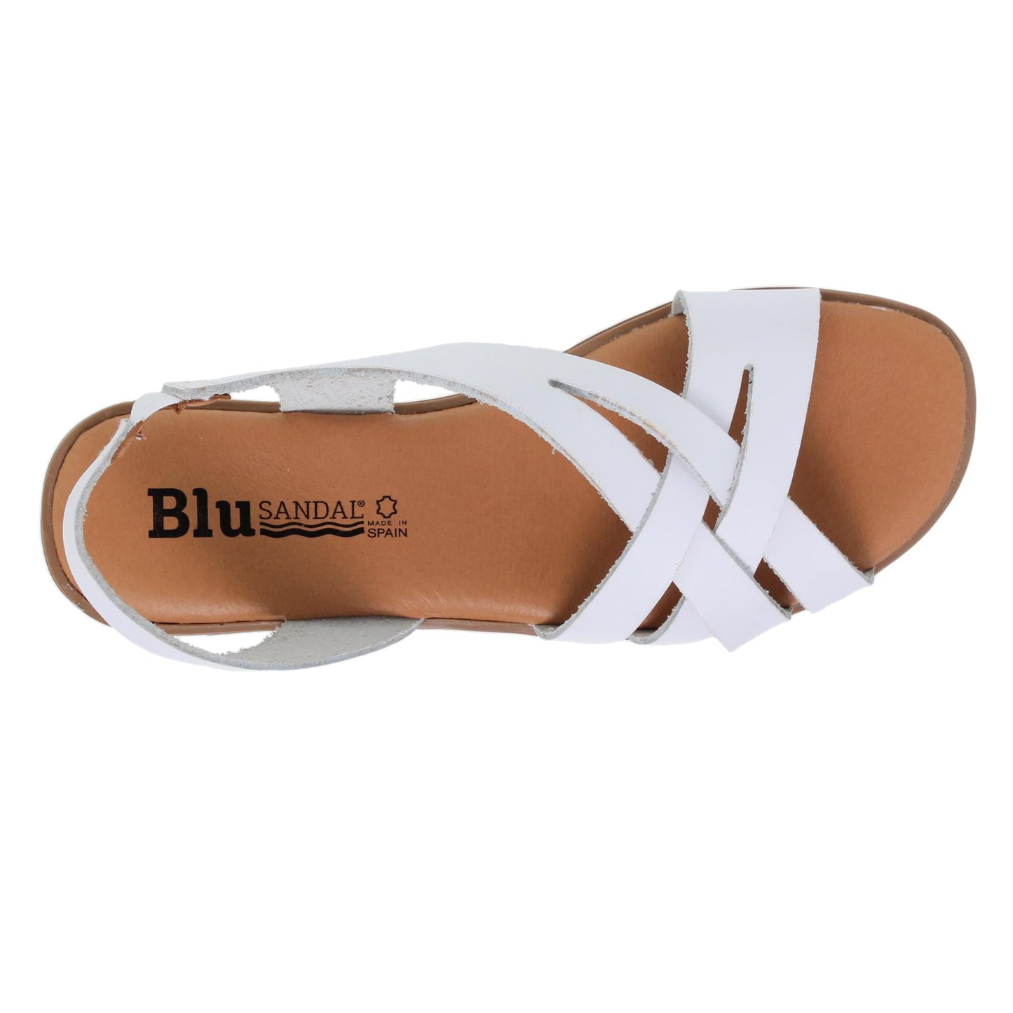 Sandalia plana mujer piel blanco Flourita