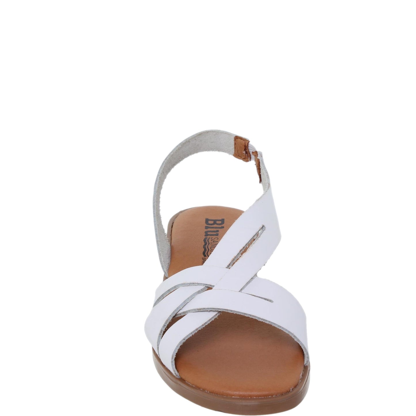 Sandalia plana mujer piel blanco Flourita