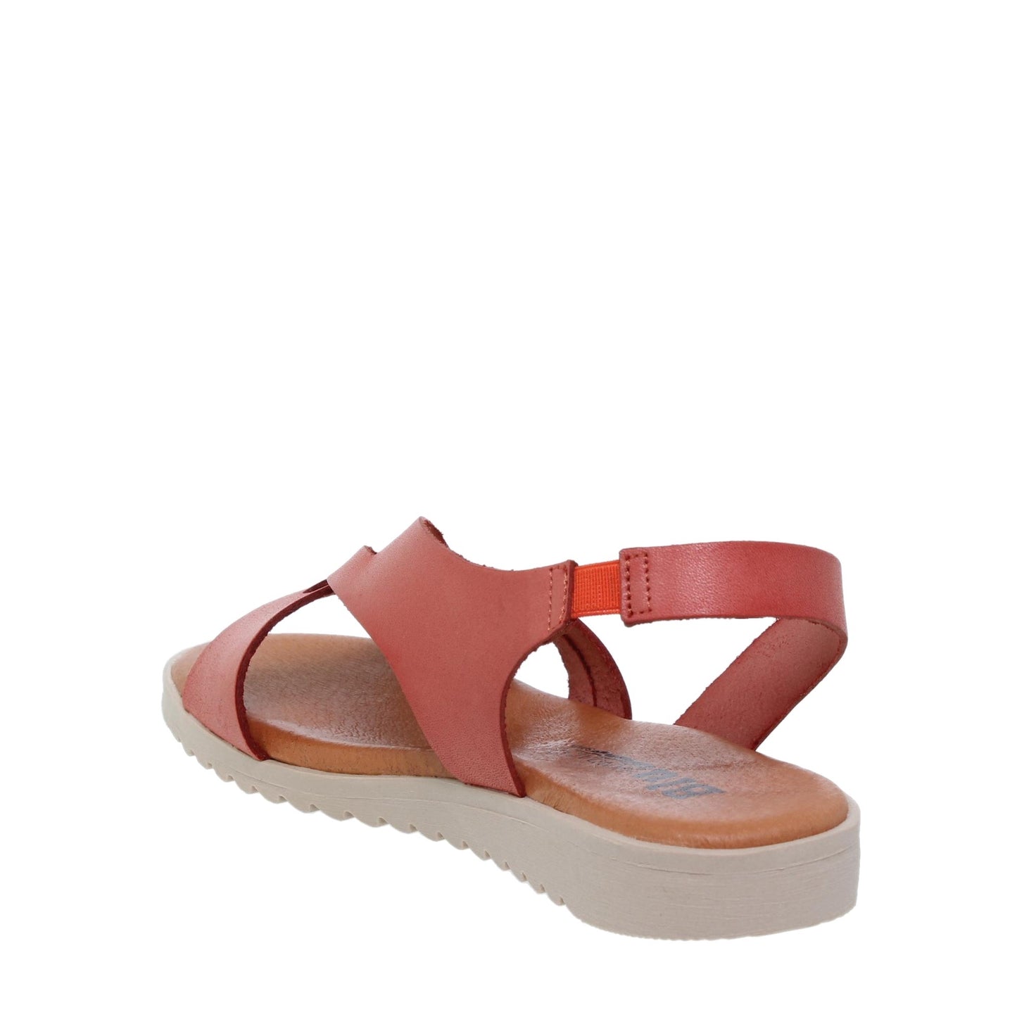 Sandalia plana mujer piel coral Fluorita