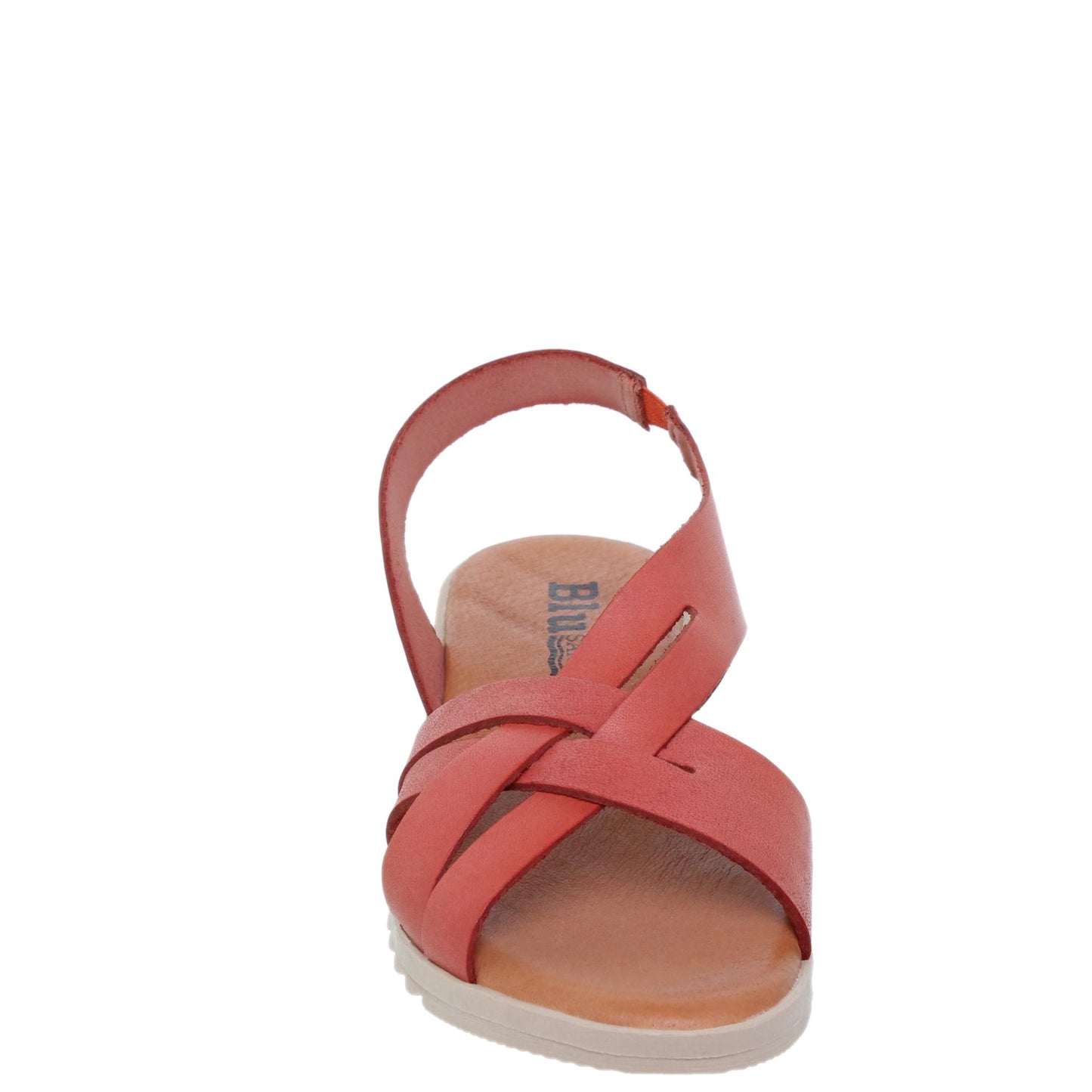 Sandalia plana mujer piel coral Fluorita