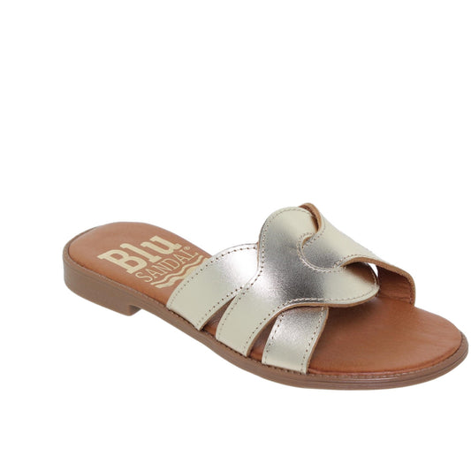 Sandalia Plana Mujer Adara Platino