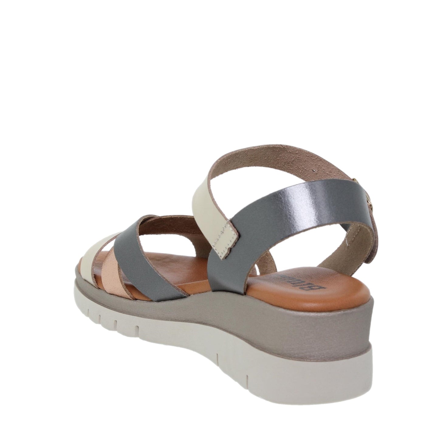 Sandalia Plana Mujer Manuela Metal