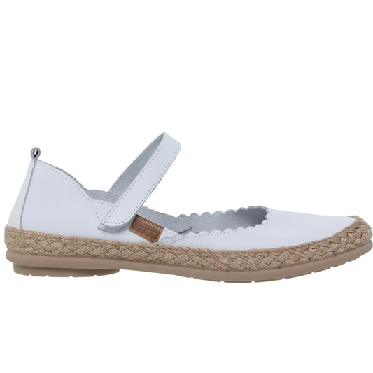 Sandalia Plana Mujer Olga Blanco