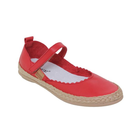 Sandalia Plana Mujer Olga Rojo