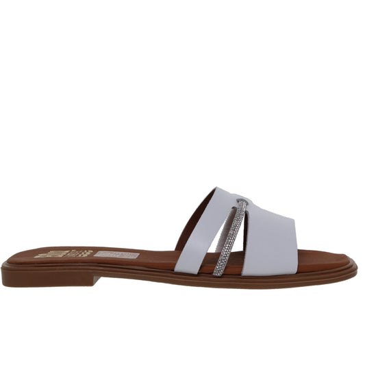 Sandalias planas mujer piel Blanco Chloe