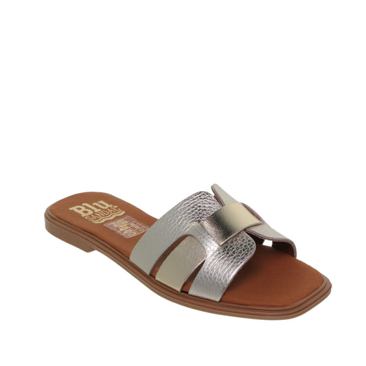 Sandalias planas mujer piel Oro Tamara