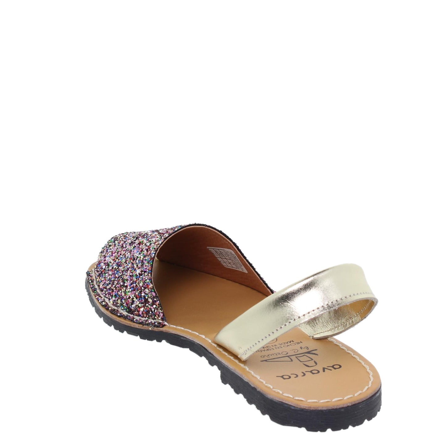 Abarcas Sandalia Menorquinas Mujer piel Multi Brillo Marina