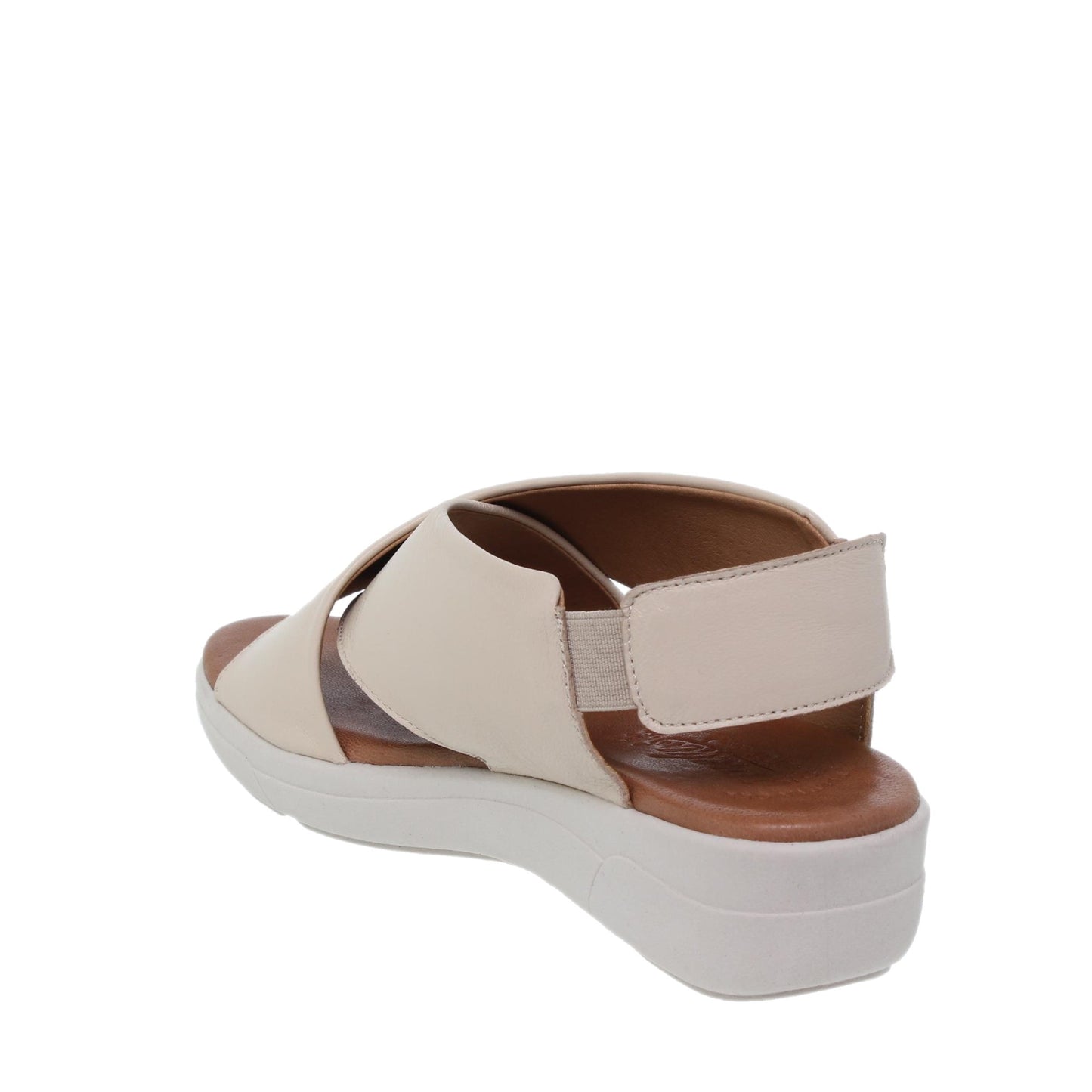 Sandalia cuña mujer piel beige Camelia