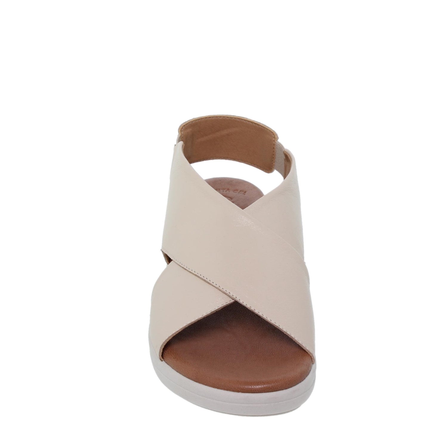 Sandalia cuña mujer piel beige Camelia