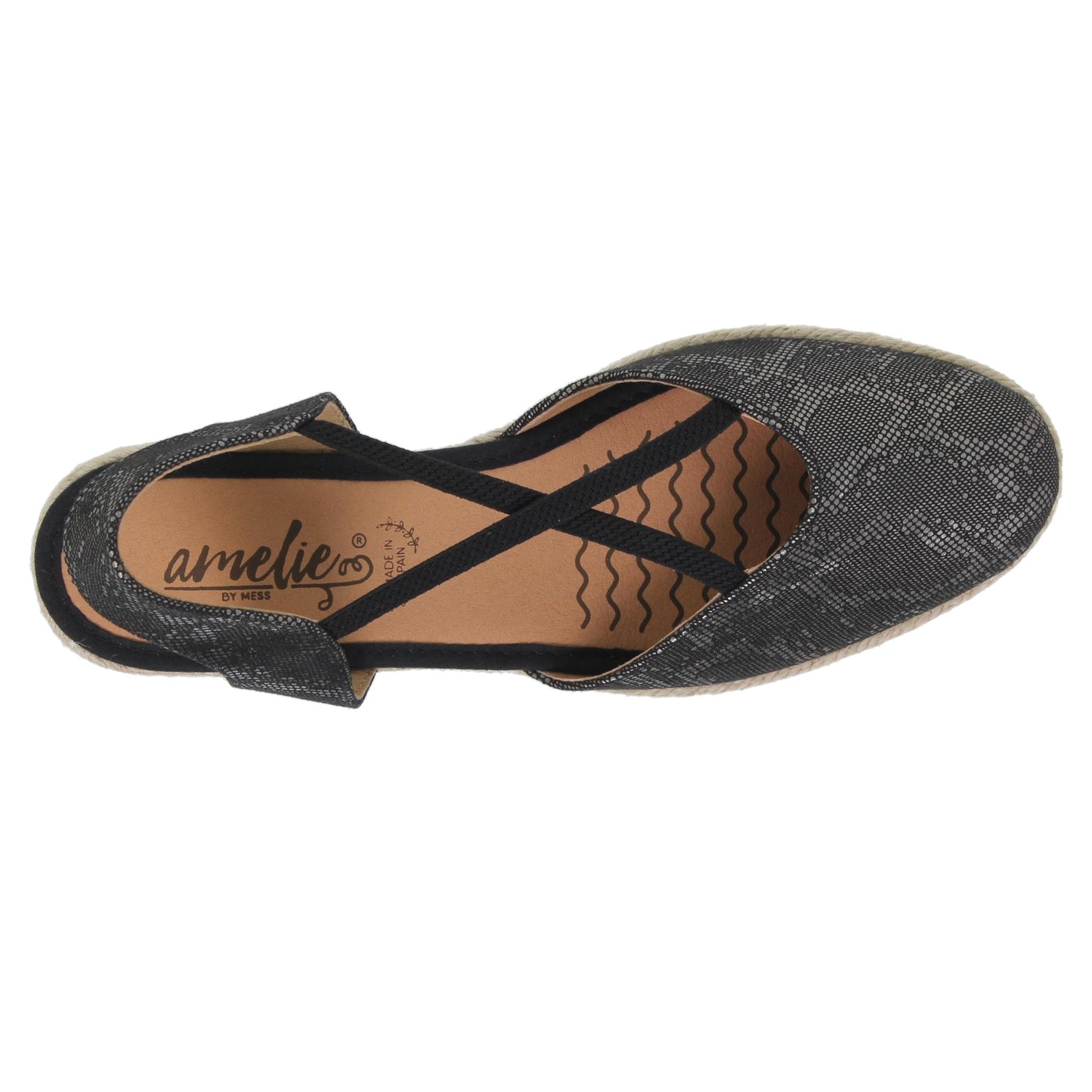 Sandalia Cuña Alpargatas Mujer Valentina Negro
