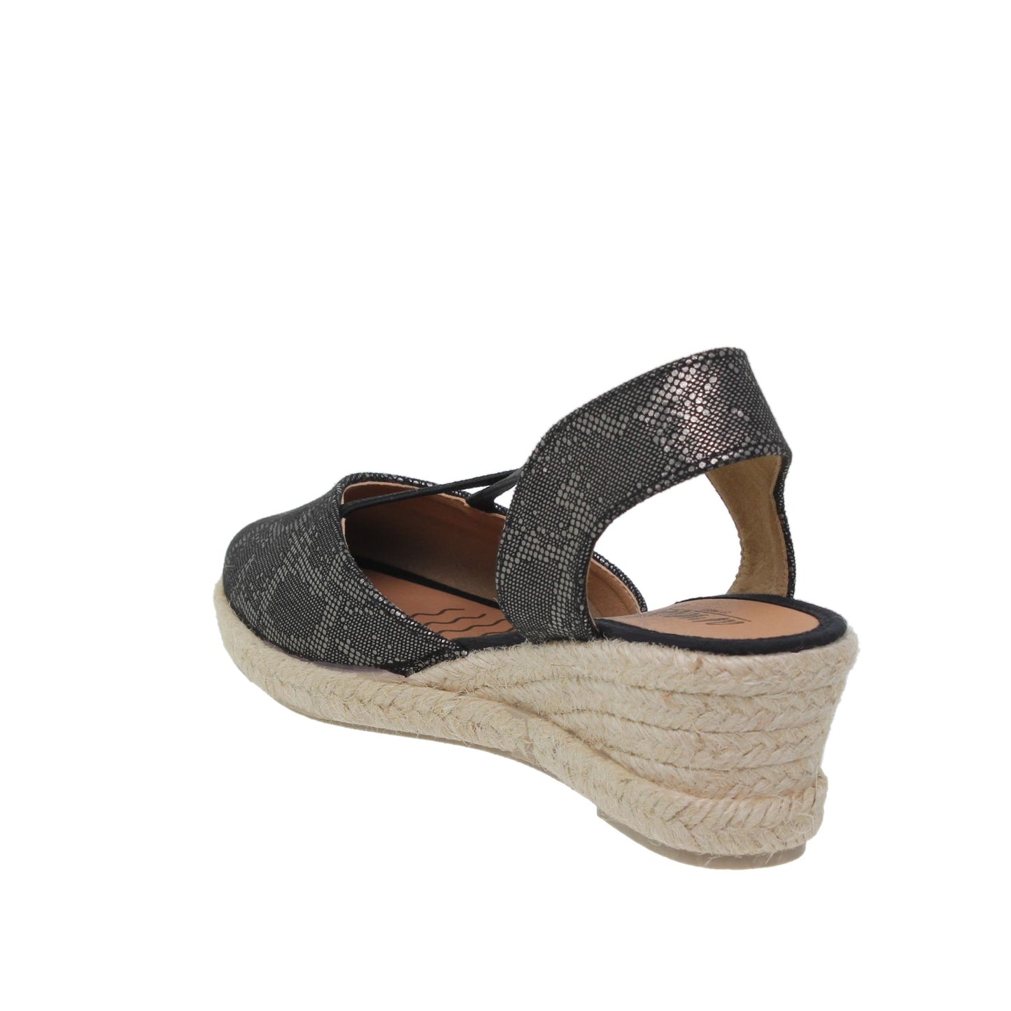 Sandalia Cuña Alpargatas Mujer Valentina Negro
