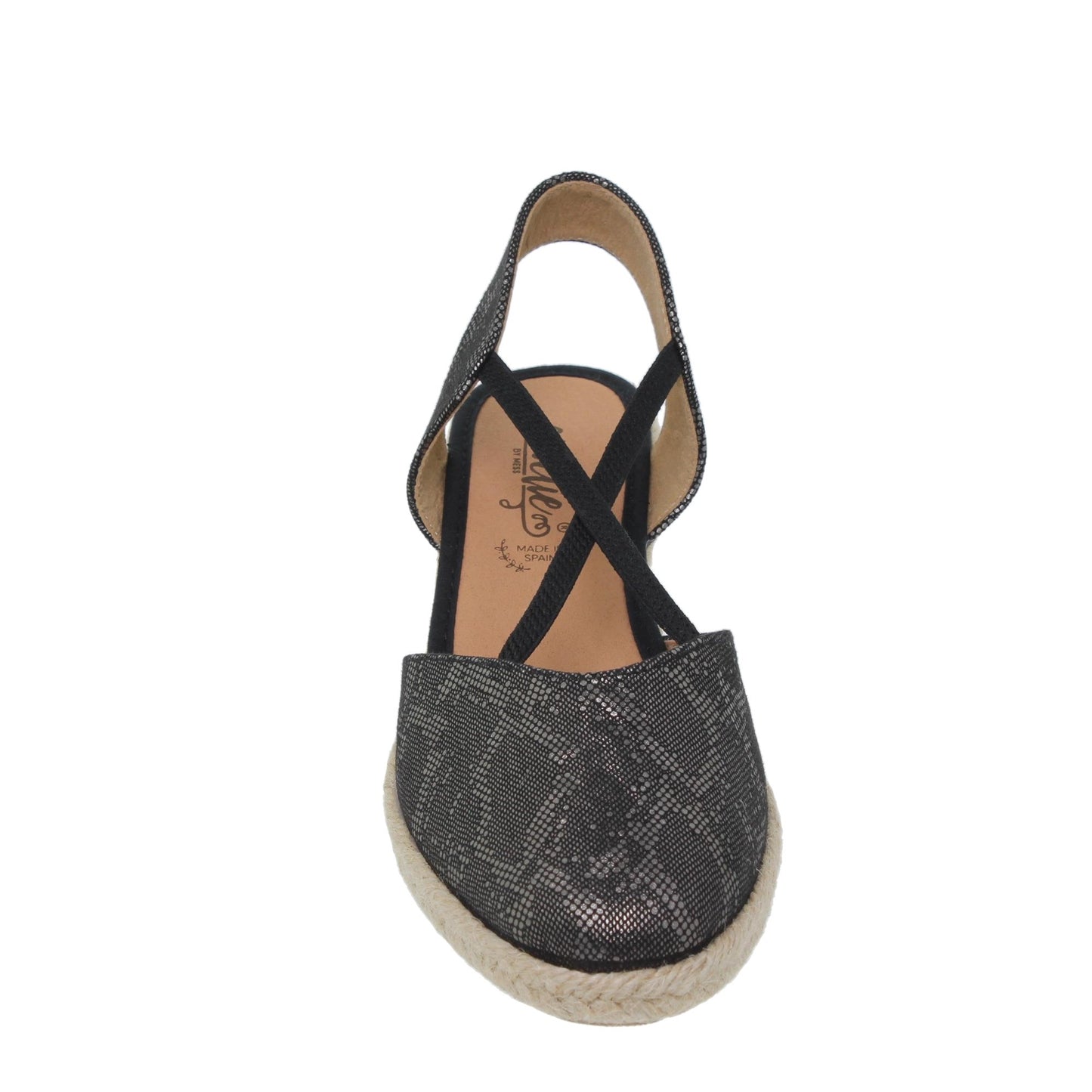 Sandalia Cuña Alpargatas Mujer Valentina Negro