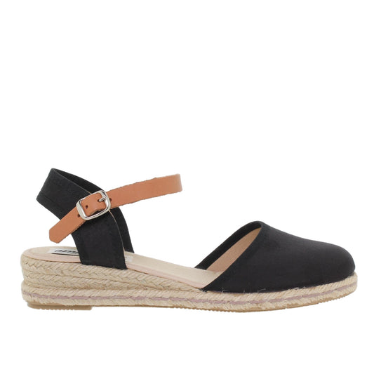 Sandalia Plana Alpargata Mujer Mila Negro