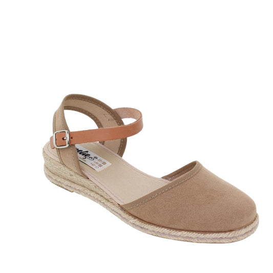 Sandalia Plana Alpargata Mujer Mila Tostado