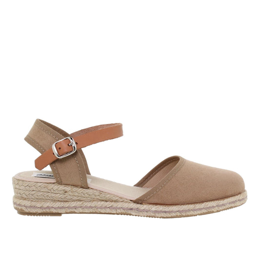Sandalia Plana Alpargata Mujer Mila Tostado