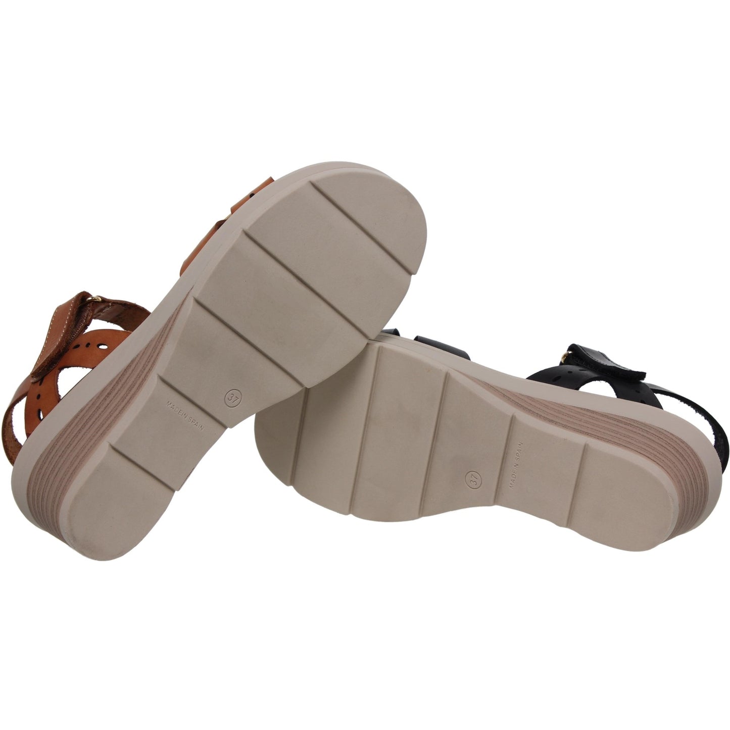 Sandalia Cuña Mujer piel Cuero Sabela